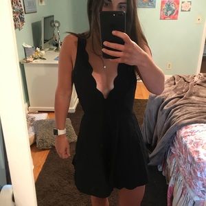 Scalloped Mini Dress